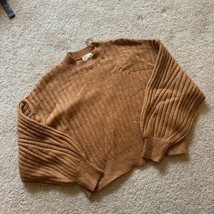 Sophie Rue Camel Ribbed Turtleneck Sweater